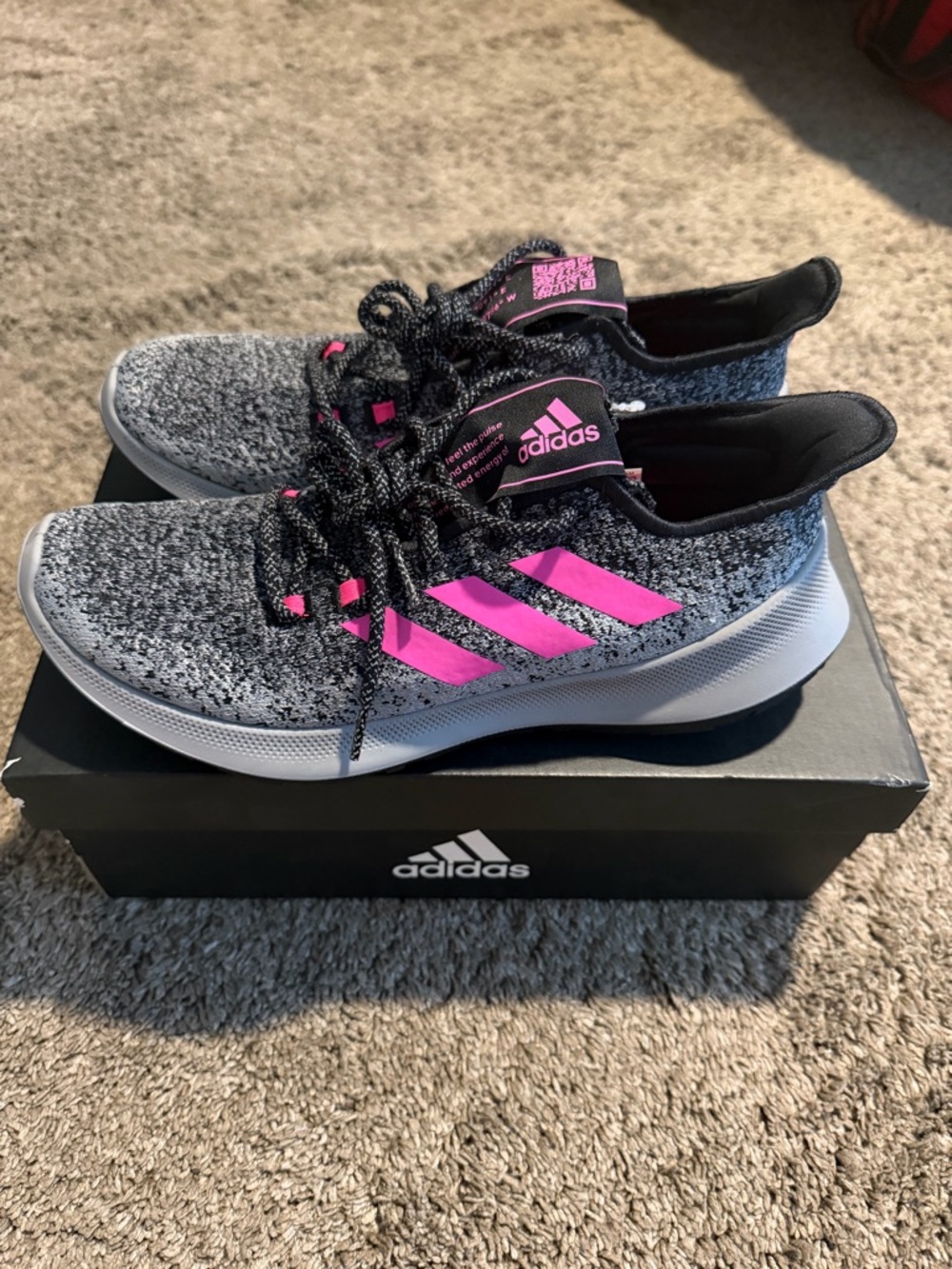 adidas SenseBOUNCE+ W Gray and Pink Running Shoes
